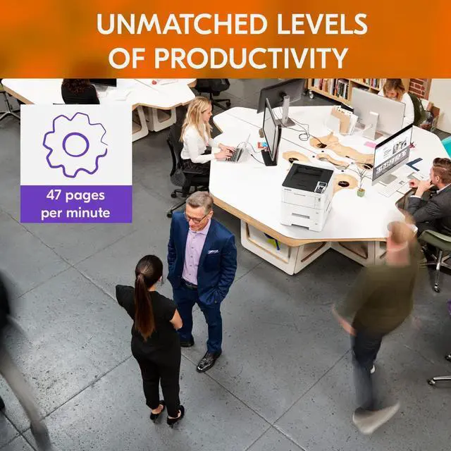 Alt view image 3 of 5 - KYOCERA ECOSYS PA4500x Monochrome Laser Printer, 47 ppm, 600 x 600 dpi and Up to Fine 1200 dpi, 600 Sheet Tray, 100 Sheet MPT, Duplex, 5 Line LCD w/Hard Key Panel, Gigabit Ethernet, USB, 512 MB