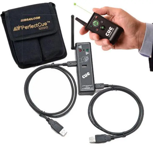 Main image of DSAN PerfectCue Micro Ultra Compact Cue Light Remote Presentation Controller with PC-AS4 3-Button & Green Laser Wireless Transmitter