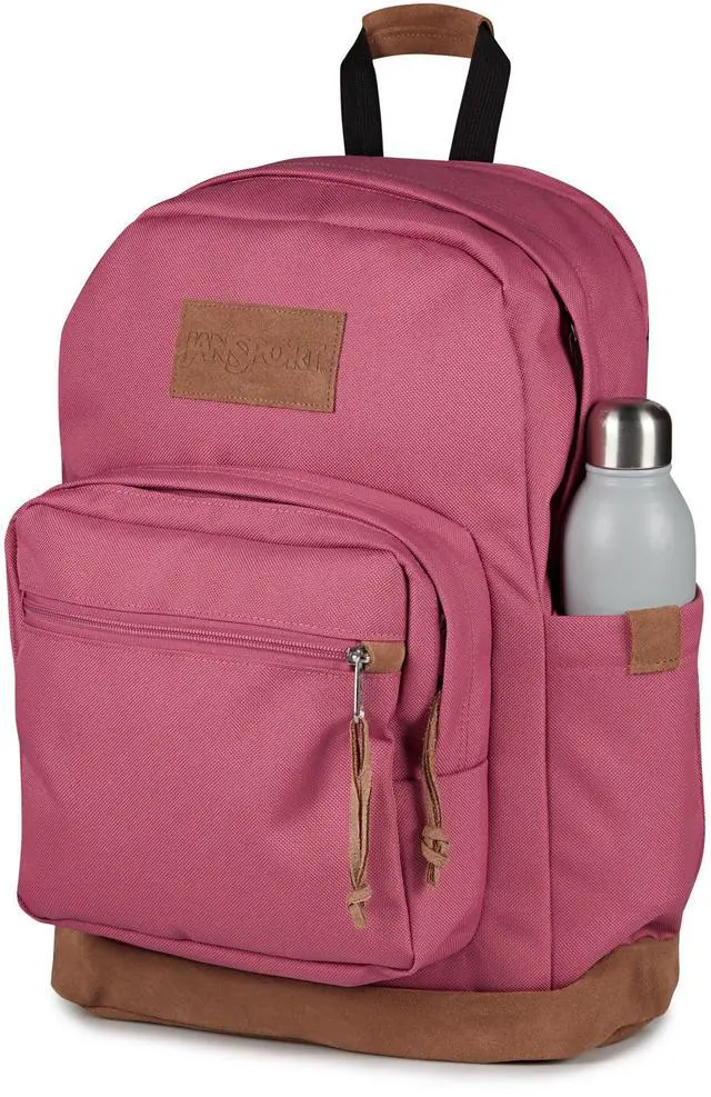 Alt view image 3 of 5 - JanSport Right Pack Premium Backpack - Durable Daypack with Padded 15" Laptop Sleeve, Spacious Main Compartment & Integrated Water Bottle Pocket, Mauve Haze