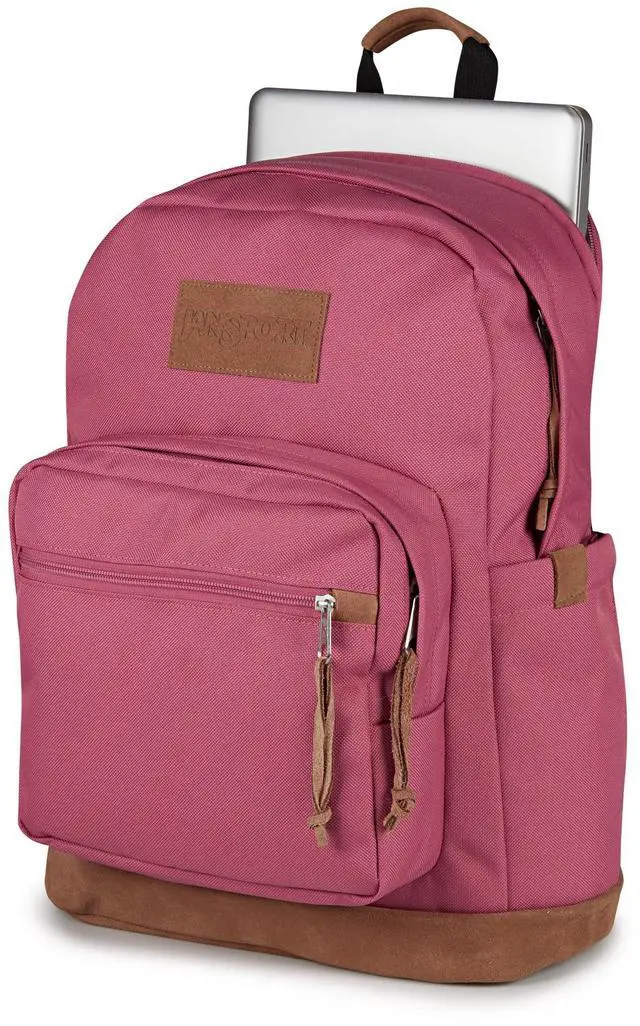 Alt view image 5 of 5 - JanSport Right Pack Premium Backpack - Durable Daypack with Padded 15" Laptop Sleeve, Spacious Main Compartment & Integrated Water Bottle Pocket, Mauve Haze