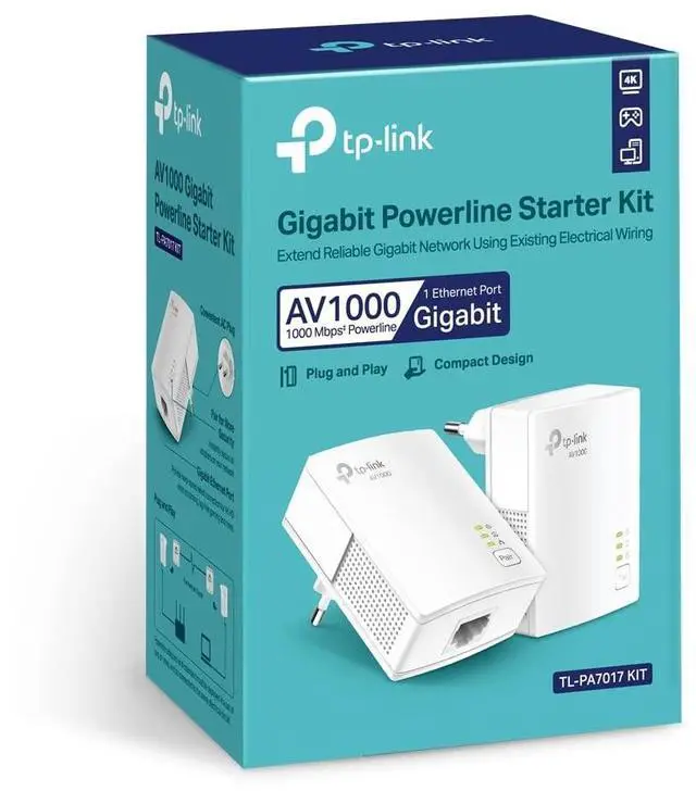 Alt view image 4 of 4 - TP-Link AV1000 CPL KIT DE 2 AV1000MBPS (TL-PA7017 KIT)*9054