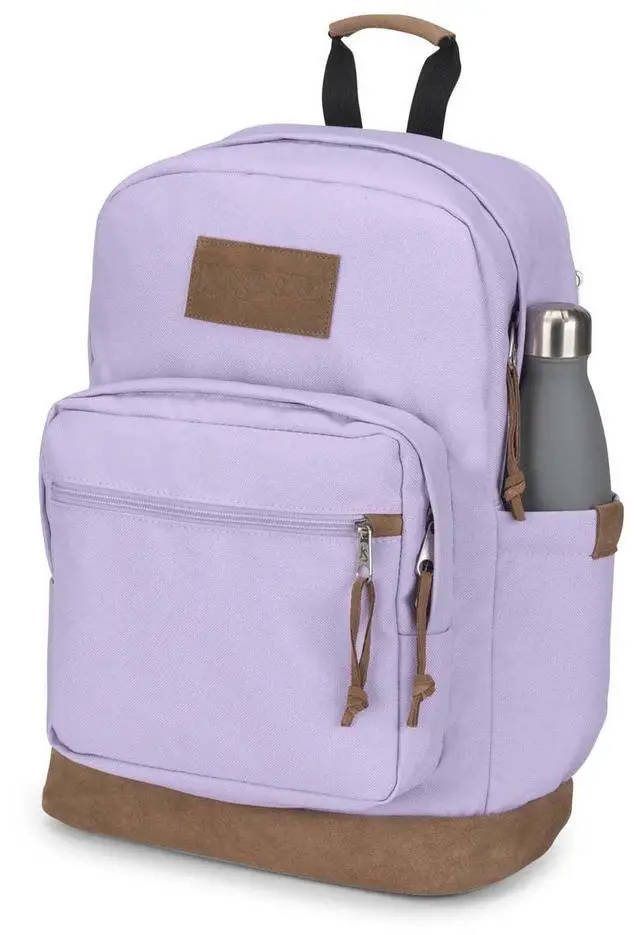 Alt view image 3 of 5 - JanSport Right Pack Premium Backpack - Durable Daypack with Padded 15" Laptop Sleeve, Spacious Main Compartment & Integrated Water Bottle Pocket, Pastel Lilac