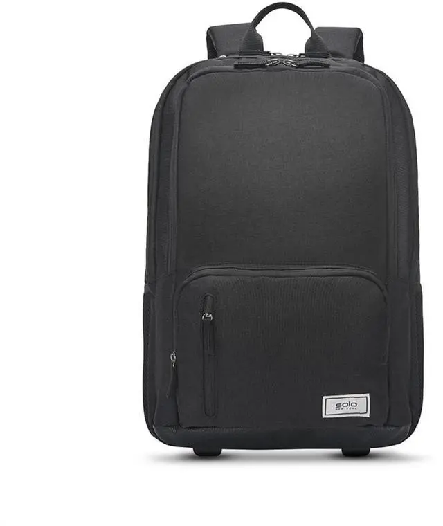 Main image of Solo New York Bleeker Rolling Backpack, Black - Made from Recycled Materials, Fits up to 15.6" Laptop