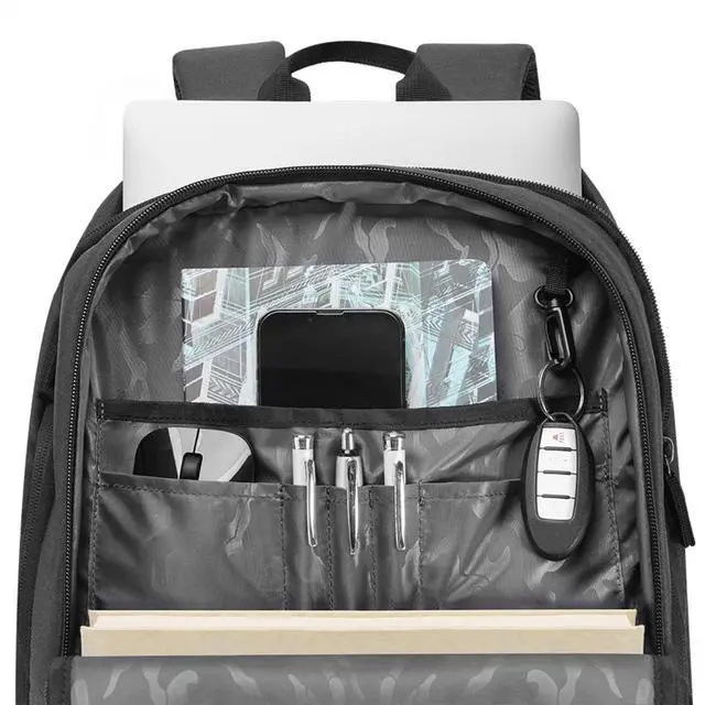 Alt view image 3 of 5 - Solo New York Bleeker Rolling Backpack, Black - Made from Recycled Materials, Fits up to 15.6" Laptop