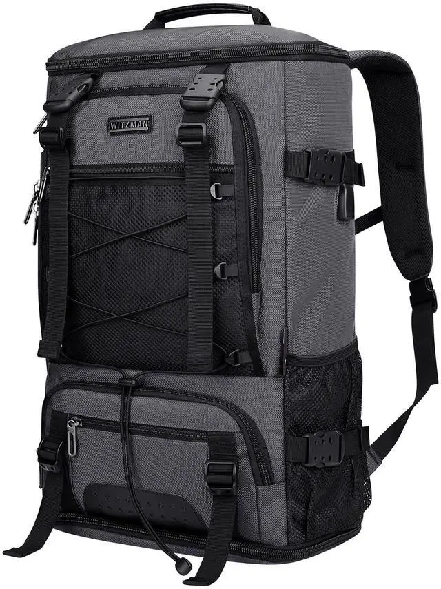 Main image of WITZMAN Travel Backpack for Men Large Carry-on Convertible Shoulder Rucksack with Shoe Compartment Fit 17 Inch Laptop(B689 Silvery Grey)