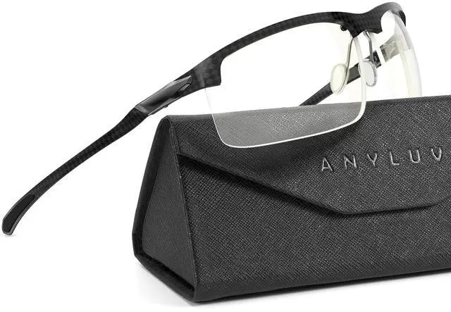 Main image of ANYLUV Blue Light Glasses Men Blue Light Blocking Glasses Carbon Fiber Temple Gaming Computer Glasses Anti Eye Strain