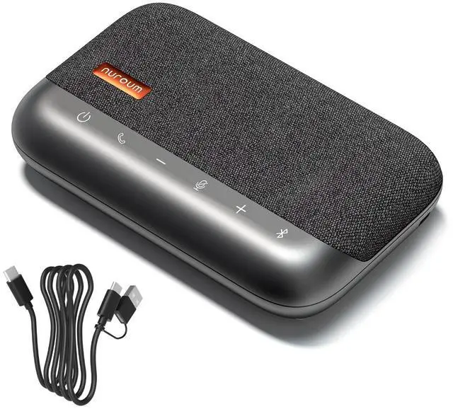 Main image of NUROUM A05B Bluetooth Conference Speaker and Microphone, Portable Wireless Speakerphone with Noise Canceling Mic, 16ft Voice Picked Up Computer Speaker for Desktop PC/Laptop/Office/Business Trips