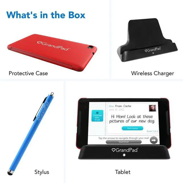 Alt view image 2 of 5 - GrandPad Easy to Use Tablet & Phone for Seniors [Locked - Not Compatible with Other Wireless Carriers - Requires a Plan]