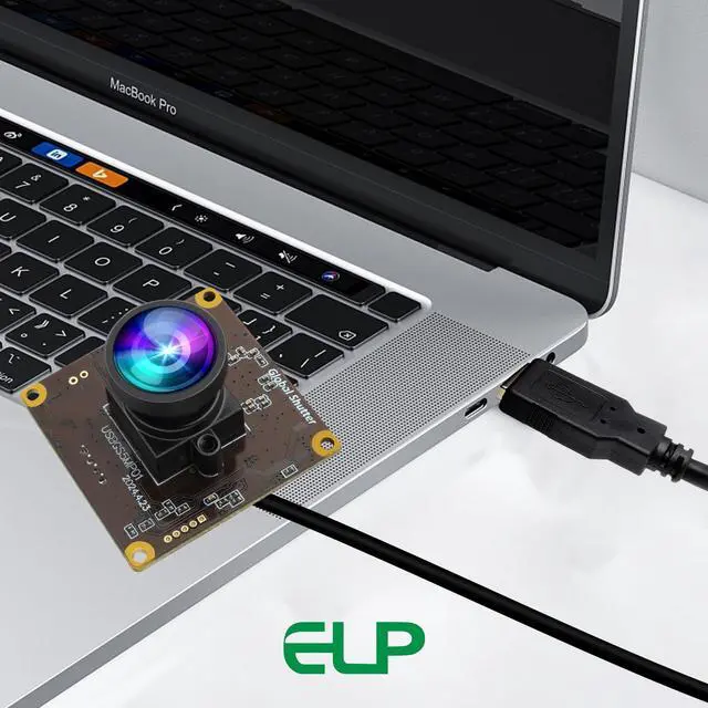 Alt view image 2 of 5 - ELP 5MP Global Shutter 50fps USB Camera - Wide Angle Webcam for Live Streaming (100 No Distortion Lens)