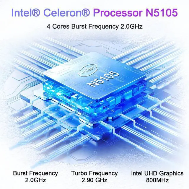 Alt view image 2 of 5 - FEONAL Mini PC, 8GB RAM, 256GB Storage, Windows 11 Pro