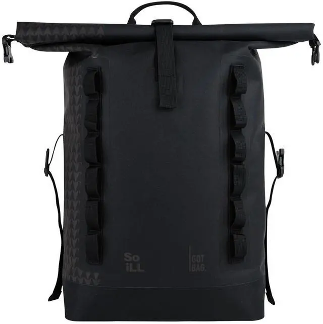 Main image of GOT BAG Jason Momoa ROLLTOP Backpack | Durable 100% Recycled Ocean Impact Plastic(tm) | Ultra-Light Waterproof Fabric | 15" Laptop Sleeve (Black)