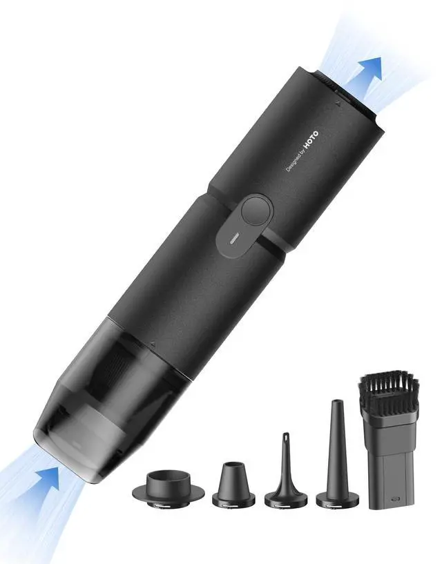 Main image of HOTO Handheld Vacuum Cleaner Cordless, Desk Vacuum Cleaner Compressed Electric Air Duster 15000Pa Suction, 4-in-1 Portable Vortex Vacuum Dust Buster Air Blower for Computer, Keyboard
