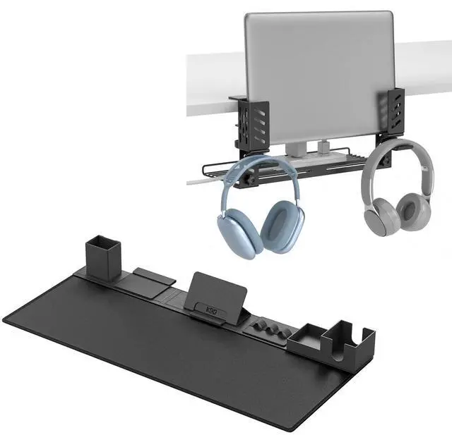 Main image of Desk Pad and Organizer Set and 3 in 1 Adjustable Desk Side Organizer,