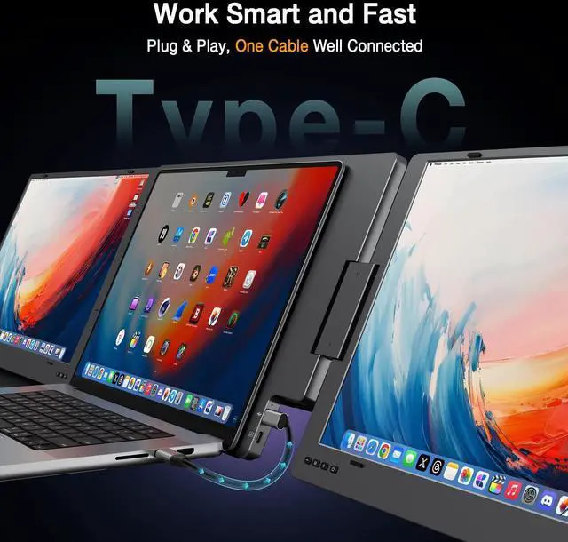 Alt view image 3 of 5 - KYY 15.6" Laptop Screen Extender