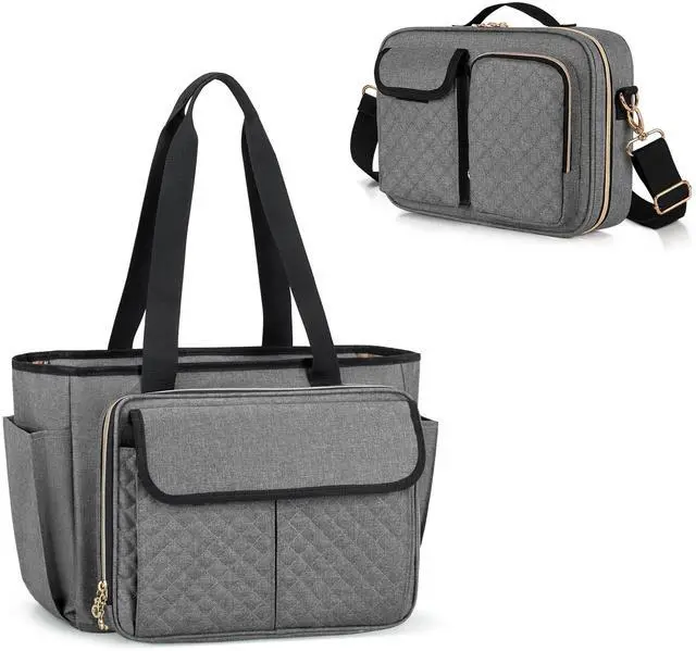 Main image of LUXJA Teacher Bag with Bible Cover Case, Gray