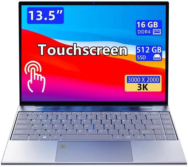 Main image of Morostron Laptop Touch Screen 13.5 Inch Notebook Computer, 16GB RAM 512GB SSD, Celeron N95 Quad Core, 3000 * 2000 IPS Screen, Backlit Keyboard (1359-N95-16G+512GB)