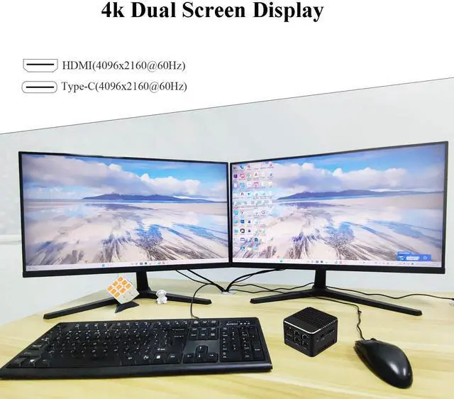 Alt view image 4 of 5 - Mrroute MR-M1 Network Firewall Mini PC N100(4C/4T,Up to 3.4GHz),Mini Computer 8GB RAM NO SSD Barebone,Micro PC 4K Dual Display,4 LAN 2.5GbE,Low Power Mini Desktop Computer,HTPC