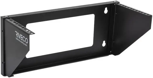 Alt view image 2 of 5 - RIVECO 4U Wall Mount Rack for Network. Reinforced Heavy Load 66-99 LBS Server Racks Vertical & Horizontal Mounting for 19 inches IT & Studio Equipment &1U Vented Panels 2PCS