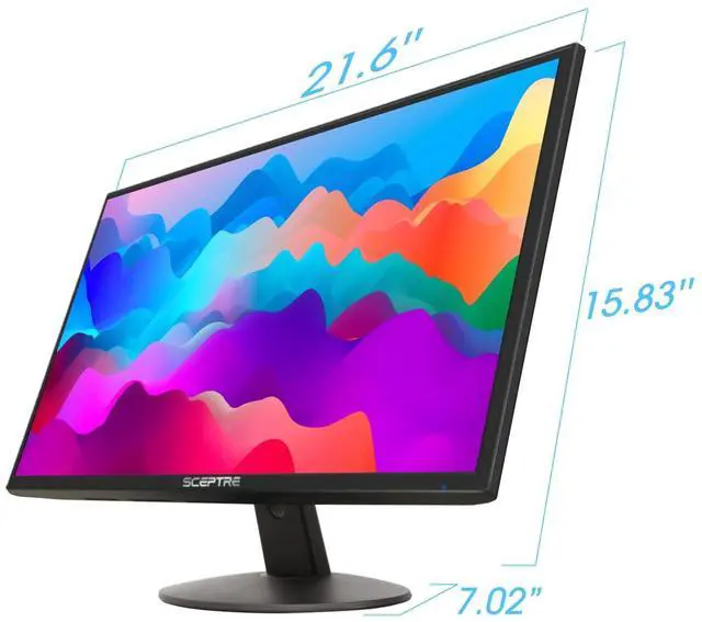Alt view image 2 of 5 - Sceptre 24 Inch 75Hz 1080p LED Monitor with Build-in Speakers HDMI VGA Ports, New Black 2019 (E248W-1920)