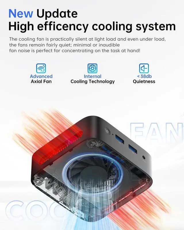 Alt view image 5 of 5 - ACEMAGICIAN Mini PC 16GB DDR4 RAM 1TB SSD Advanced CPU Twin Lake N150 up to 3.6GHz (Beat N97/N95) Vista Mini PC V1 Win 11 Pro Mini Computers 4K Dual Display/HDMI/WiFi/BT/LAN Small PC for Home/Office