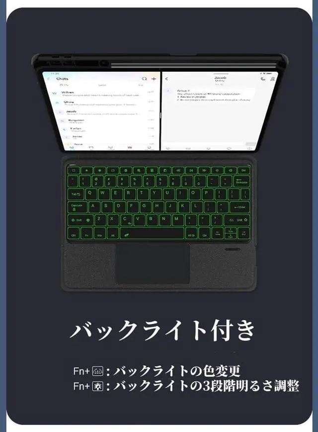Alt view image 5 of 5 - Magnetic Keyboard Case for iPad 9th 8th 7th Generation 10.2''/Air 3/Pro 10.5", Detachable Keyboard with Backlit, Adjustable Stand