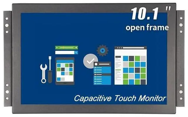 Main image of 10.1 inch Industrial Monitor High Brightness 1000 nit Sunlight readable Support HDMI/VGA/USB/BNC Interface, Built-in Speakers with Speakers LCD Display 1280X800 (Capacitive Touch, 10.1 Inch)