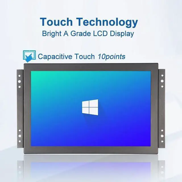 Alt view image 3 of 5 - 10.1 inch Industrial Monitor High Brightness 1000 nit Sunlight readable Support HDMI/VGA/USB/BNC Interface, Built-in Speakers with Speakers LCD Display 1280X800 (Capacitive Touch, 10.1 Inch)