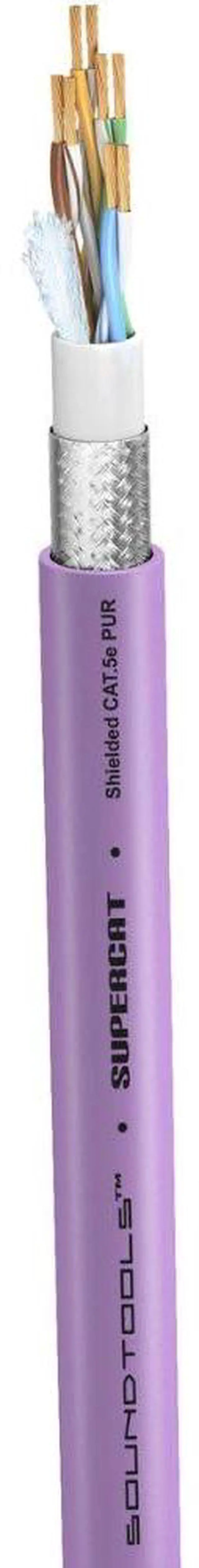 Alt view image 3 of 5 - Sound Tools SuperCAT Professional Grade Shielded CAT5e etherCON Cable, Flexible Polyurethane Jacket, Neutrik Connectors (200 feet, Purple)