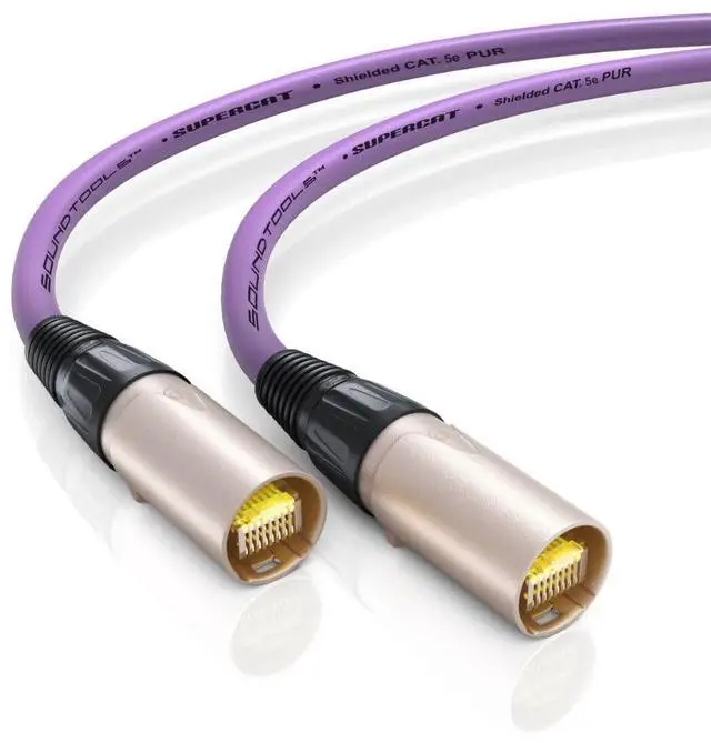 Alt view image 2 of 5 - Sound Tools SuperCAT Professional Grade Shielded CAT5e etherCON Cable, Flexible Polyurethane Jacket, Neutrik Connectors (200 feet, Purple)