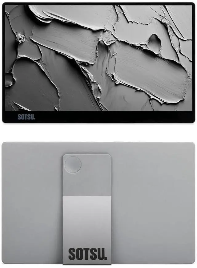 Main image of SOTSU FlipAction Go 14" Premium Portable Monitor SFA14PMMG | Robust but Lightweight | Tempered Glass Cover | 1080p | 400 Nits | 100% sRGB | 5W | Super Versatile | USB C or Mini HDMI
