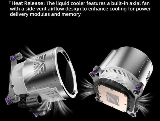 Alt view image 4 of 5 - TCOMAS CPU Liquid Cooling LX800 PRO 360 ARGB 2.8 INCH Customisable IPS + 1.44 INCH LCD Dual Screen Display/Dual Temperature Zone Monitoring/HIGH Performance Fan (White, 360mm)
