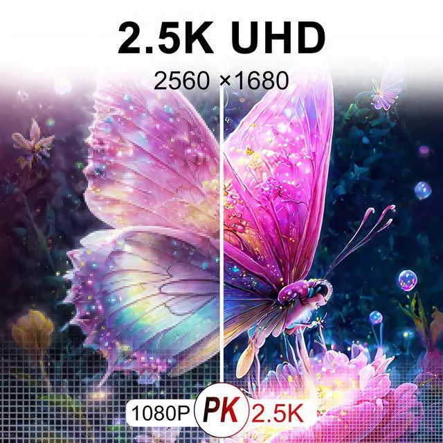 Alt view image 4 of 5 - 2K Portable Monitor 15.6inch 2560 * 1680 Ultra-Slim, HDR FreeSync Laptop Monitor w/VESA Gaming Display, 500cd,100% sRGB Portable Display w/45deg Adjustable Stand,for Laptop PC Phone Mac