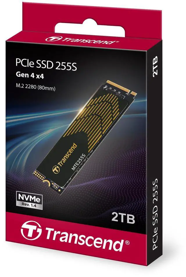 Alt view image 2 of 5 - Transcend 2TB Gaming SSD with Heatsink, Up to 7,400MB/s, Compatible with PS5, Desktops, Laptops, M.2 2280 PCIe 4.0 NVMe Gen4x4 Internal Solid State Hard Drive, 3D TLC NAND, High-Speed Internal SSD