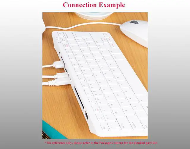 Alt view image 5 of 5 - Pi 500 Basic Kit, Powerful Keyboard Computer, Same Quad-Core 64-bit Arm Processor and RP1 I/O Controller of RPi 5, Support WIFI/Bluetooth, Comes with Official RPi Micro SD Card 32GB,etc ( 6 Items)