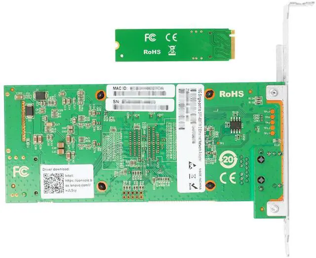 Alt view image 4 of 5 - Vogzone M.2 to 10GbE RJ45 NIC, Single RJ45 Port with Intel 82599 chip, M.2 + M Key + SFF-8087 with 35cm(13.7in) Cable, 10 Gigabit Network Card for Windows, Linux, UEFI