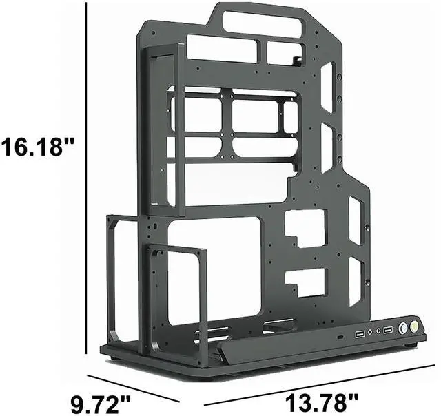 Alt view image 2 of 5 - PC Test Bench Open Air Computer Frame Case Aluminum Frame Chassis Rack DIY Computer Motherboard Case Rack Support ITX/MATX/ATX Motherboard Models Portable ATX Chassis Bracket