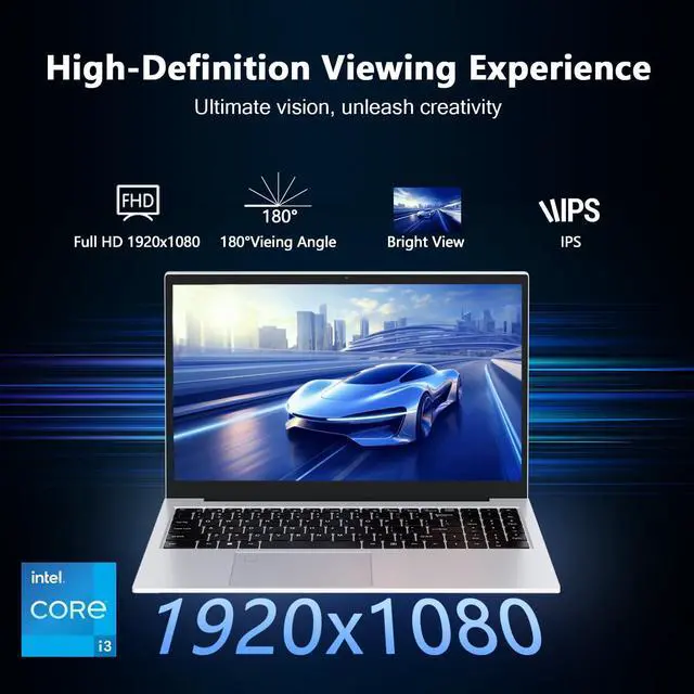Alt view image 3 of 5 - Gaming laptop,Laptop,12GB DDR4 NVMe 512GB SSD,Core i3-1000NG4 2 Cores 4 Threads (Up to 3.2GHz) Processor,15.6" FHD Display 1920X1080 IPS 180deg Vieing Angle,Aluminum Body,With WiFi/BT,Backlit Keyboard
