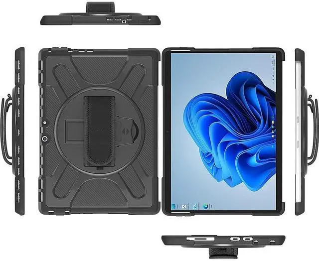 Alt view image 3 of 5 - SaharaCase Raider Series Hand Strap Case for Microsoft Surface Pro 9, Pro 10, and Pro 11th Edition, Scorpion Black (TB00172)