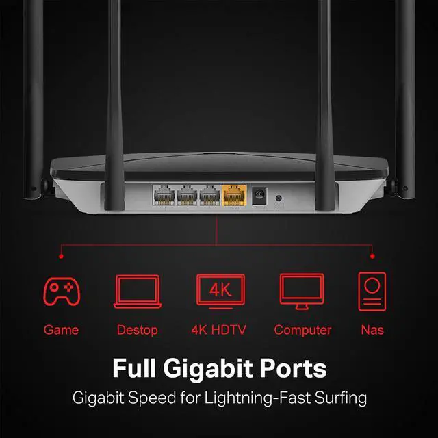 Alt view image 3 of 5 - Router Extensor Mercusys WiFi AC12G Banda Dual Gigabit