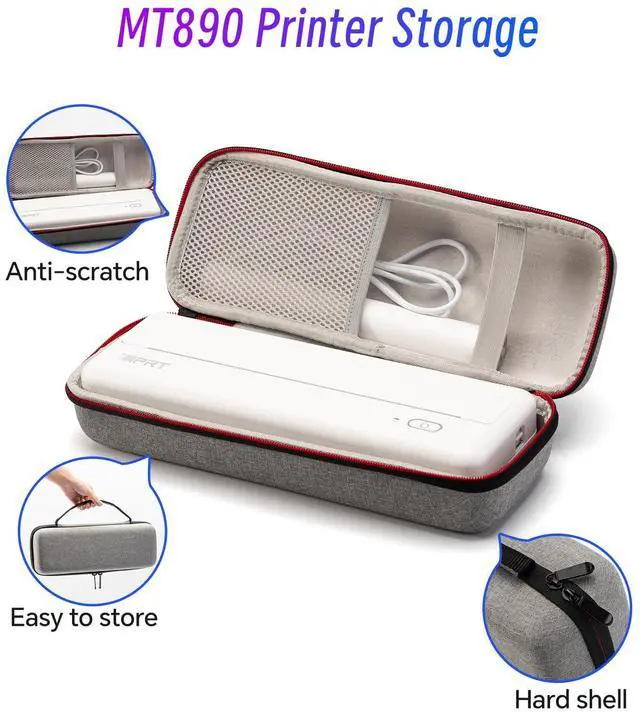 Alt view image 4 of 5 - iDPRT MT890 Portable Wireless Printer with Case- with Thermal A4 Paper, Bluetooth Inkless Printer for Travel/Home