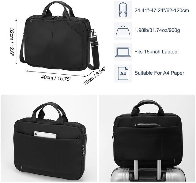 Alt view image 2 of 5 - uxcell 15.6 Inches 360deg Protective Laptop Bag, Water-Resistant Laptop Briefcase, Black
