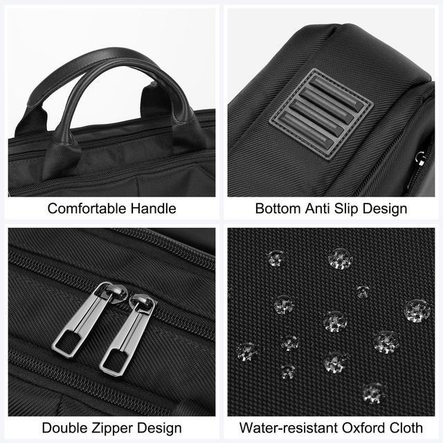Alt view image 4 of 5 - uxcell 15.6 Inches 360deg Protective Laptop Bag, Water-Resistant Laptop Briefcase, Black