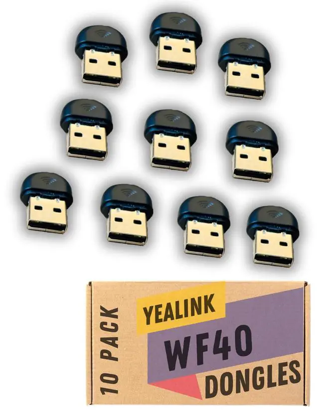 Alt view image 5 of 5 - Yealink WiFi Adapter WF40 Dongle USB for IP Phones Compatible Models - T41S, T42S, T46S, T48S, T52S, T54S, T42U, T43U, T46U, T48U, T27G, T29G, T46G, T48G, Global Teck Cloth (Pack of 10)
