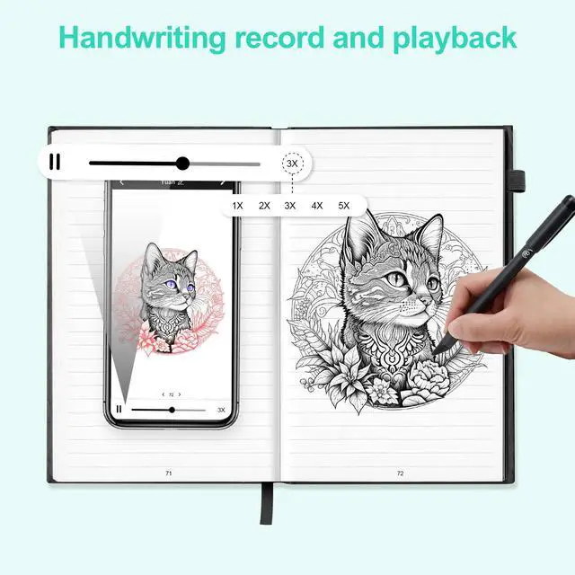 Alt view image 3 of 5 - Smart Pen and Notebook - Smartpen Writing Set, Digital Smart pens for Note Taking, Real-time Sync for Digitizing, Storing, and Sharing Paper Notes, Compatible with ipad, iPhone and Android Smartphone