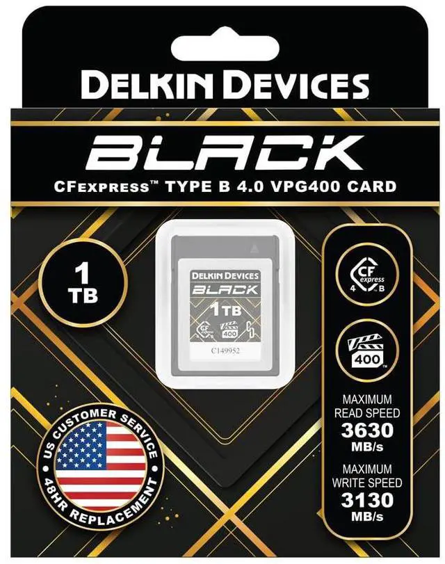 Alt view image 2 of 4 - Delkin Devices Black 1TB CFexpress(tm) Type B 4.0 VPG400 Memory Card - High-Speed Performance for Professional Photography & Videography (1TB)