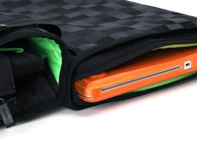 Alt view image 3 of 5 - Speck Products CorePack Fly Notebook Messenger Bag for Laptops up to 15 Inches in Speakeasy Gray Pinstripe, NBAG-CORE15-PINGRY