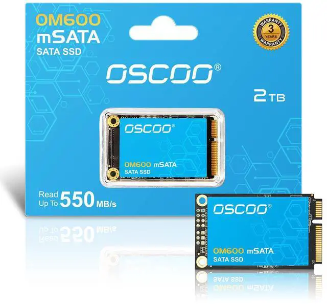 Main image of OM600 mSATA SSD 1TB SATA Rev.3.0, 540MB/s Read, 500MB/s Write, 3D TLC NAND Flash, Compact Design, Trim, NCQ, S.M.A.R.T Compatible with Desktop, All in One, Server, POS Machine, Laptop