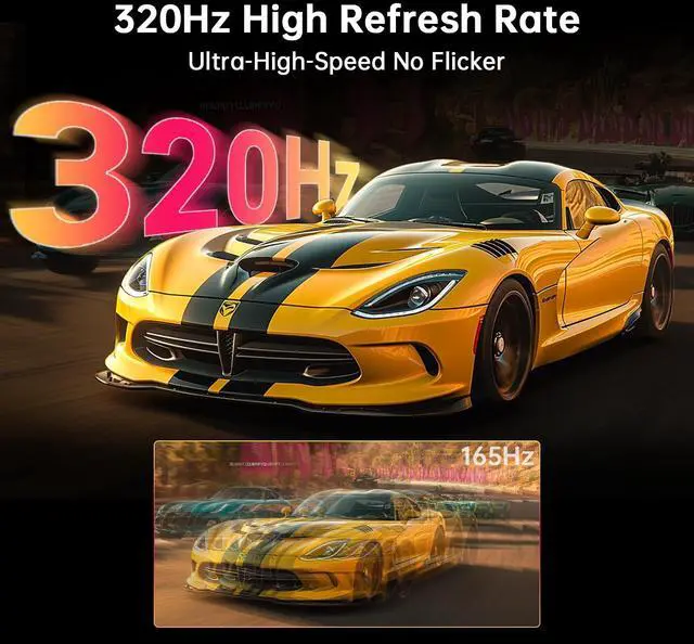 Alt view image 3 of 5 - KTC 27 Inch White Gaming Monitor 300Hz/320Hz, QHD 1440P Fast IPS Computer Monitor with Adaptive FreeSync, HDR400, Height/Pivot/Swivel/Tilt Adjustable, DP&HDMI, H27E6
