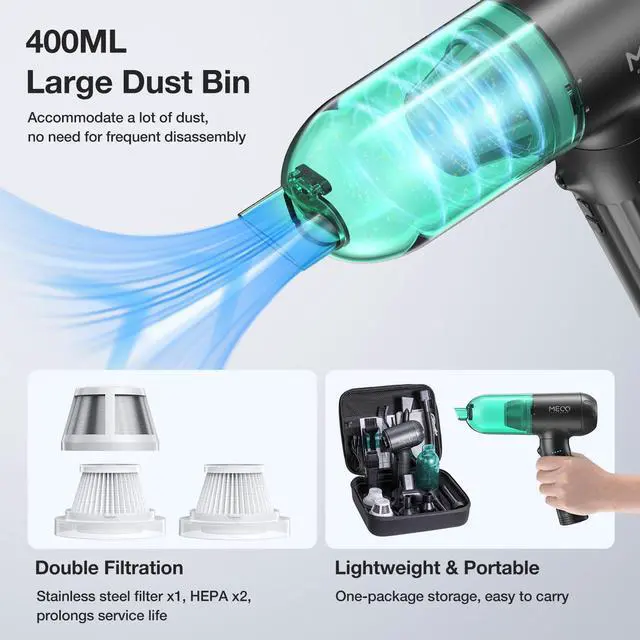 Alt view image 5 of 5 - MECO ELEVERDE CA1 Compressed Air Duster + VC2 4in1 Electric Air Duster/Mini Vacuum/Air Blower & Pump
