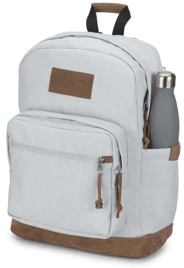 Alt view image 3 of 5 - JanSport Right Pack Premium Backpack - Durable Daypack with Padded 15" Laptop Sleeve, Spacious Main Compartment & Integrated Water Bottle Pocket, Oyster Mushroom